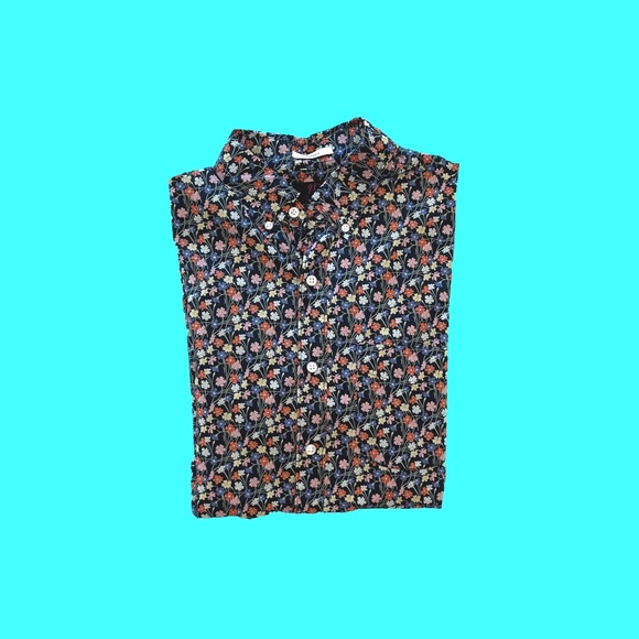 J. Crew Mens Floral Short Sleeved Button Up - Small, Classic Fit - Picture 2 of 4